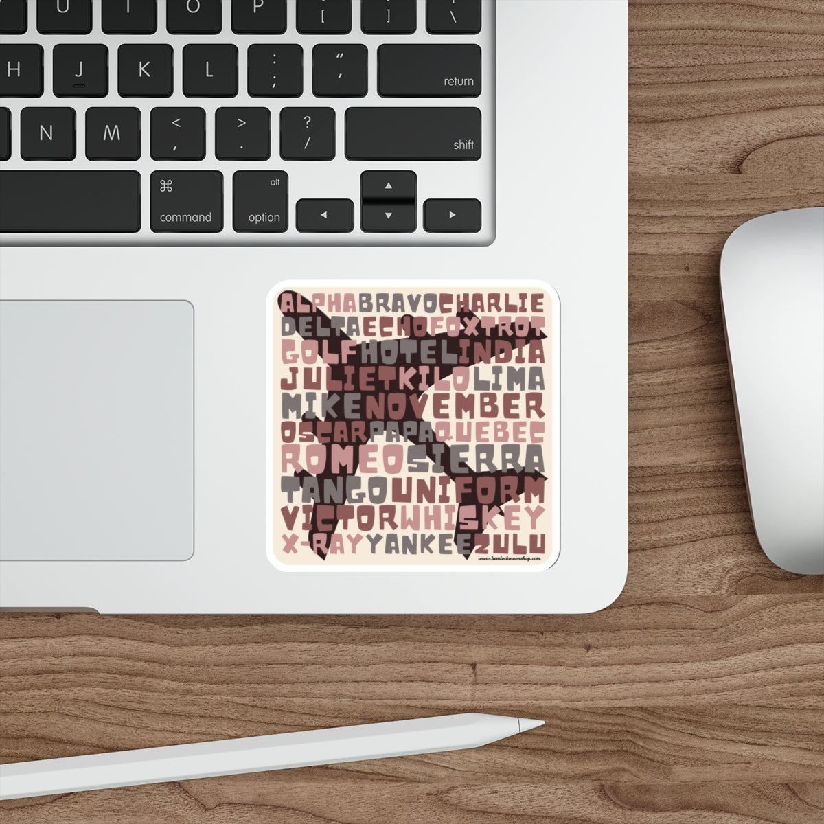 Pink Retro Aviation Alphabet Sticker :: All-Weather, Water-Resistant Vinyl (5 sizes)