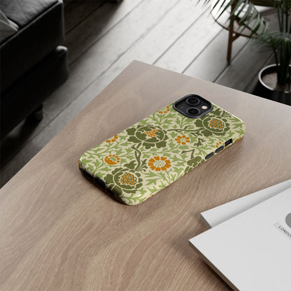 Olive & Orange Vintage Botanical iPhone Case