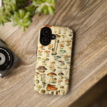 Mushrooms Vintage Field Guide iPhone Case