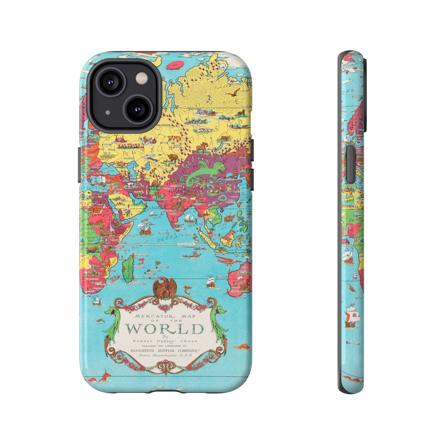 Map of the World Retro Travel iPhone Case