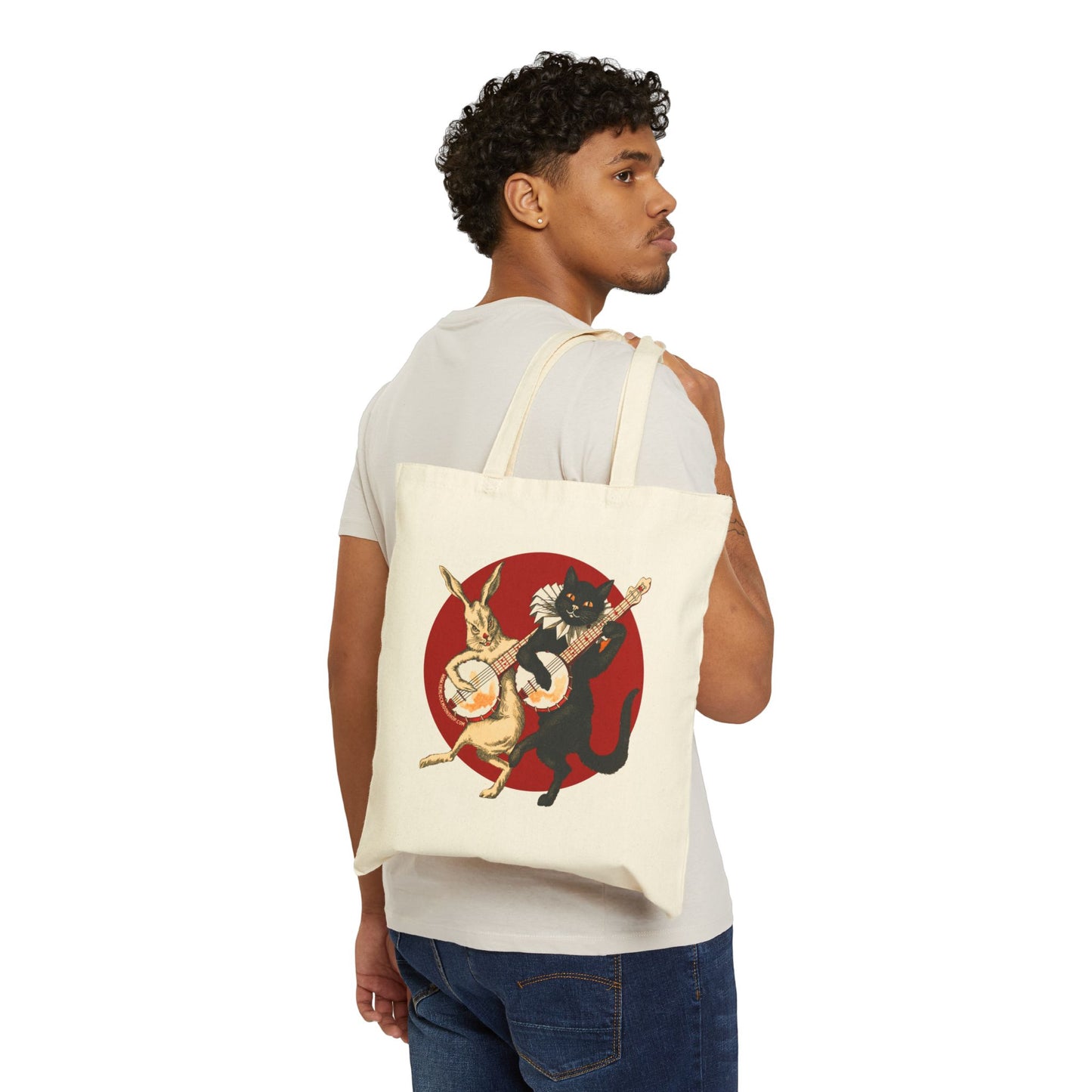 Black Cat & White Rabbit | Dueling Banjos Tote Bag