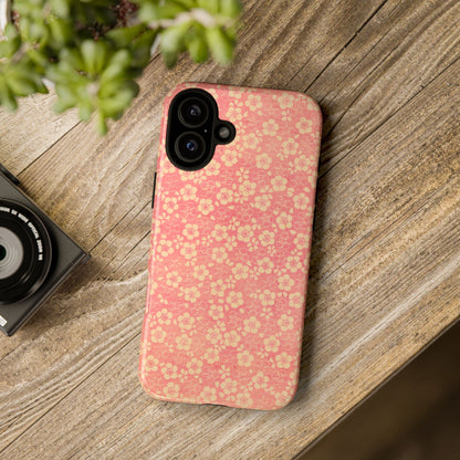 Pink Pattern Scattered Flowers iPhone Case