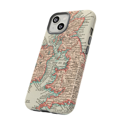 British Isles Vintage Map iPhone Case