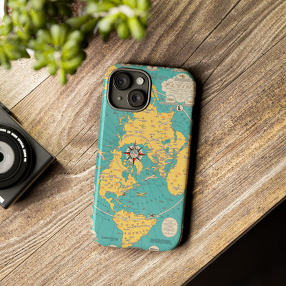 Map of Flying Retro iPhone Case