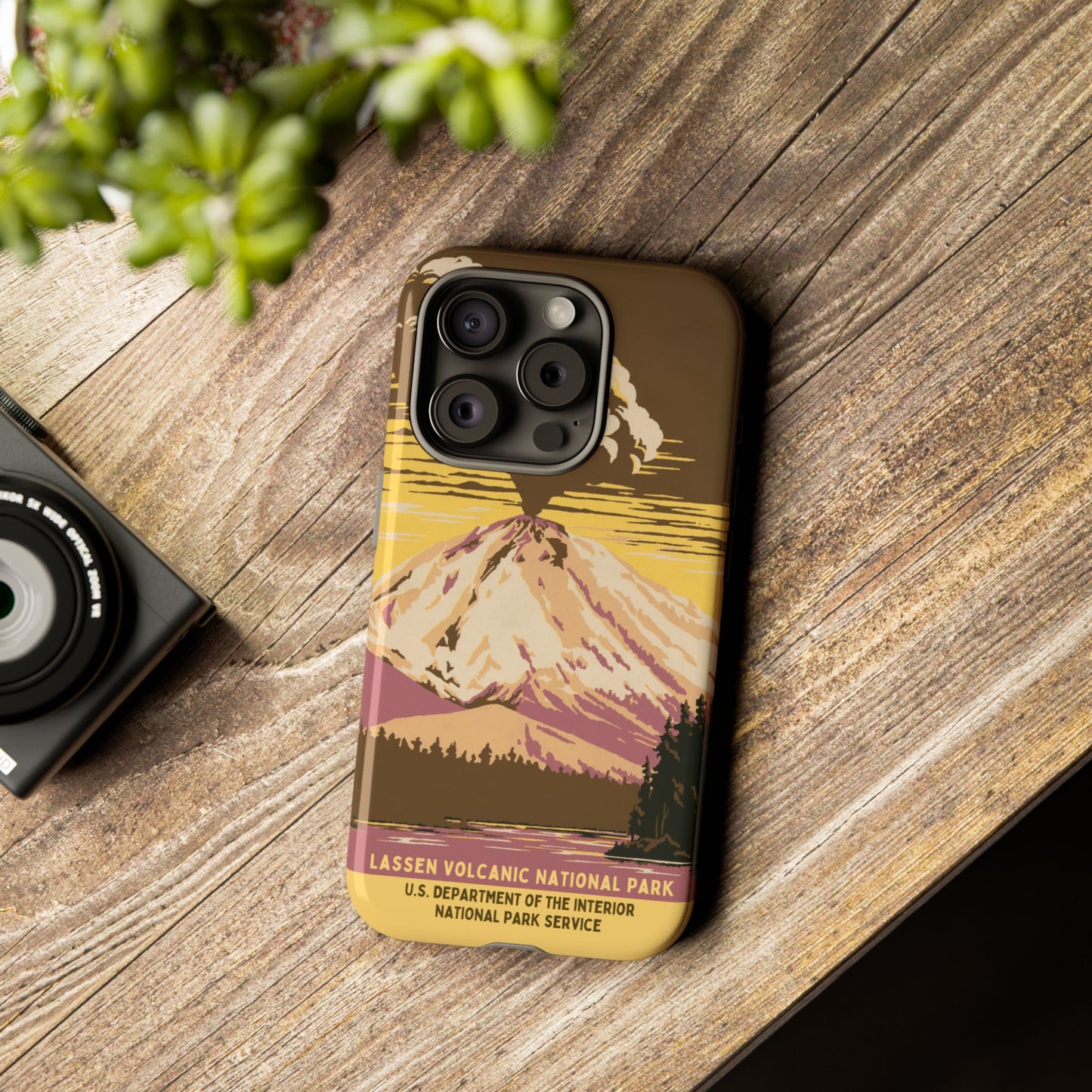 Lassen Volcanic National Park Retro iPhone Case