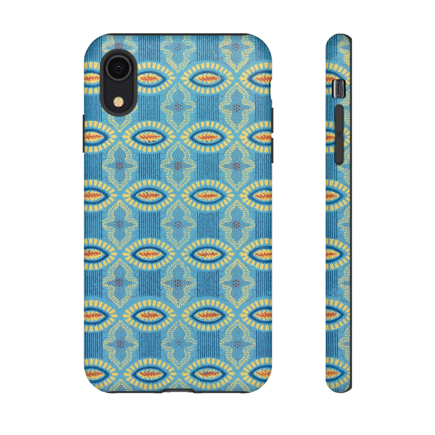 Turquoise Retro Geometric iPhone Case