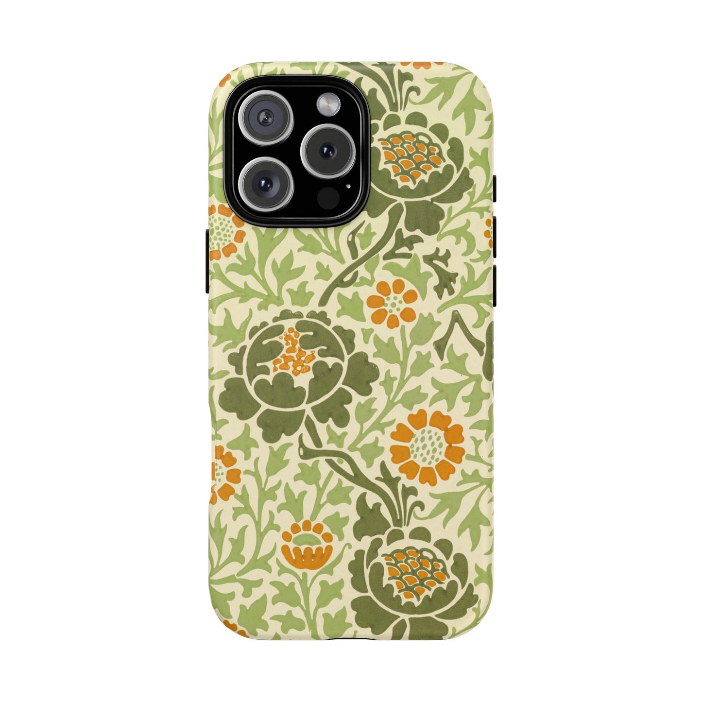 Olive & Orange Vintage Botanical iPhone Case