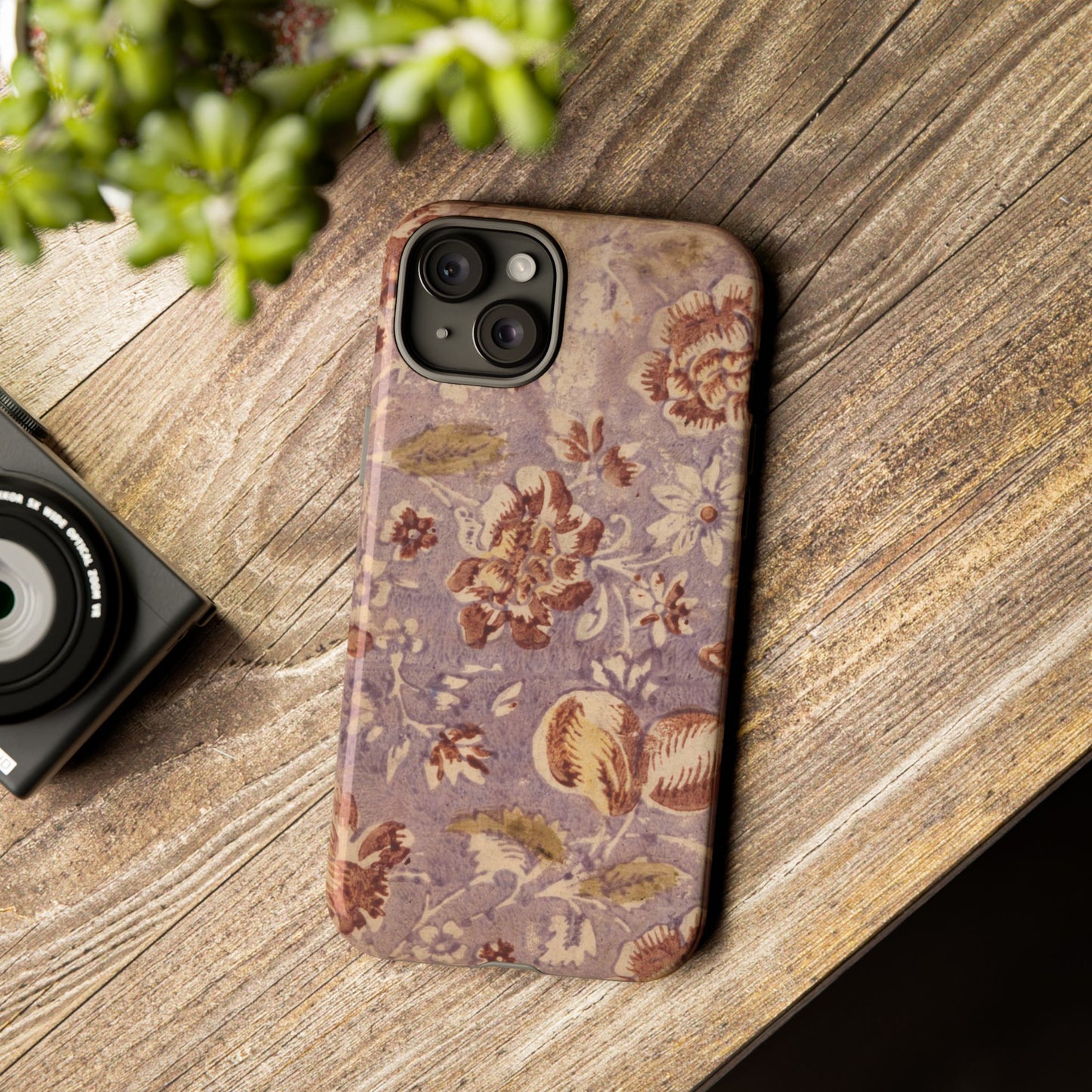 Vintage Lavender & Rose Fruit & Floral iPhone Case