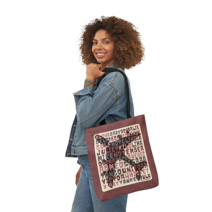Pink Aviation Alphabet Tote Bag (3 sizes)