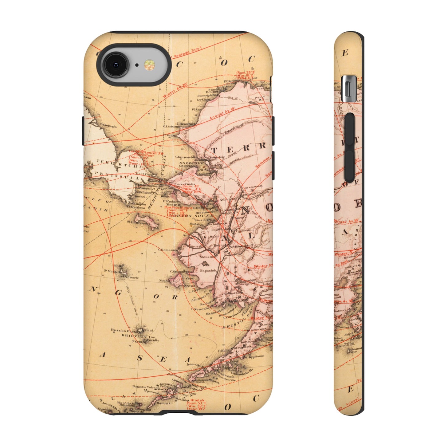 Alaska Territory Antique Map iPhone Case