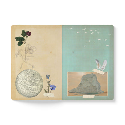 North America Vintage Map |  Softcover Travel Journal with Inside Illustrations
