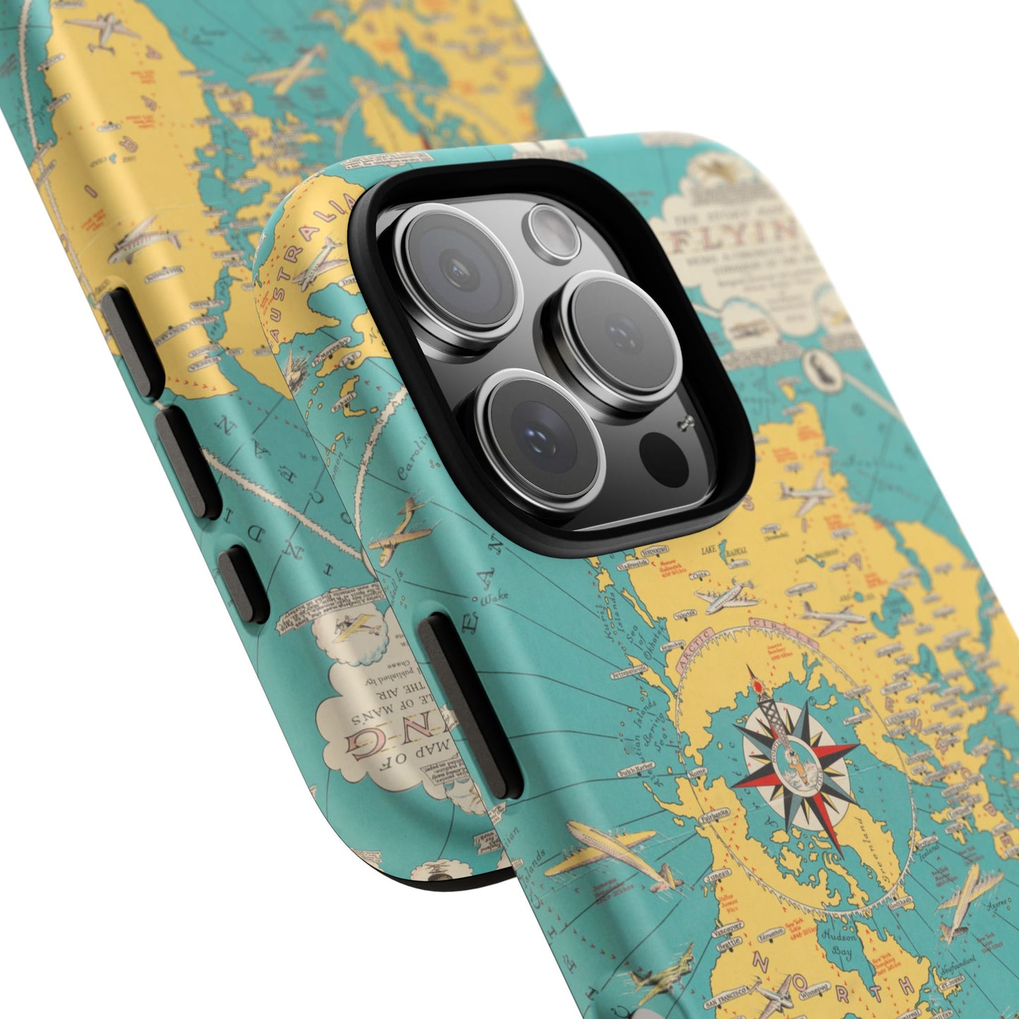 Map of Flying Retro iPhone Case