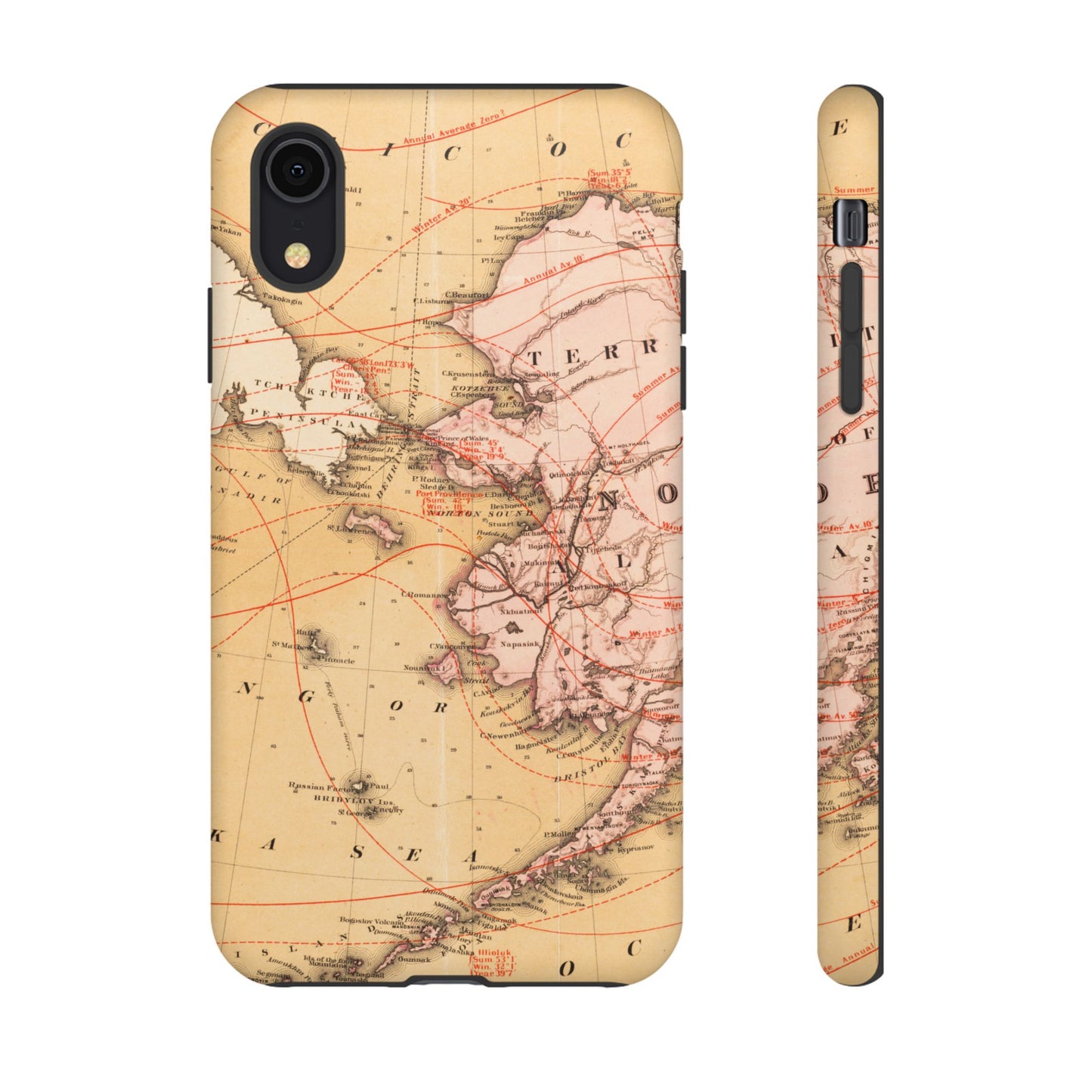 Alaska Territory Antique Map iPhone Case