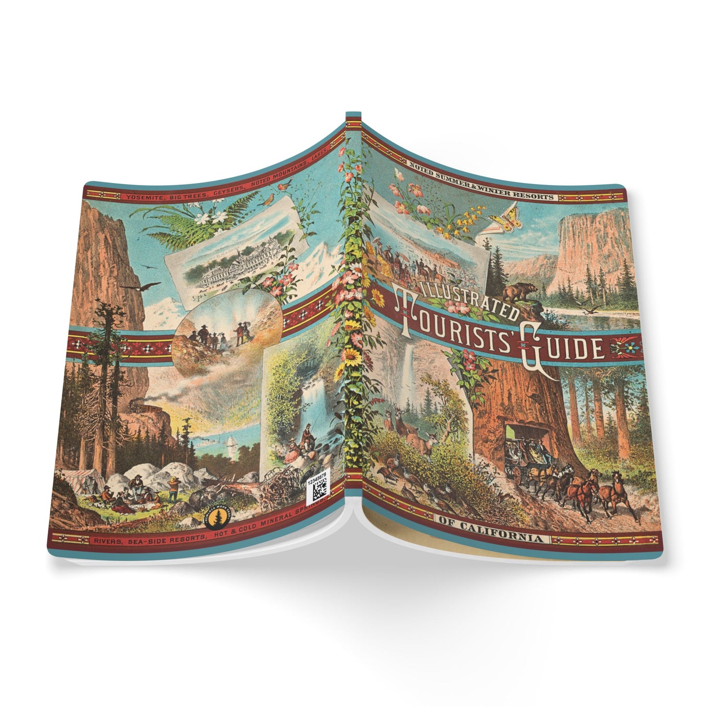 California Vintage Tourist Guide | Softcover Journal with Inside Illustrations