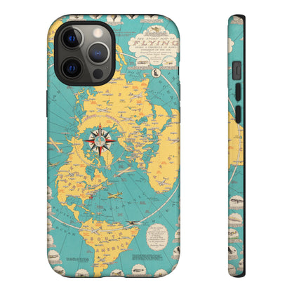 Map of Flying Retro iPhone Case