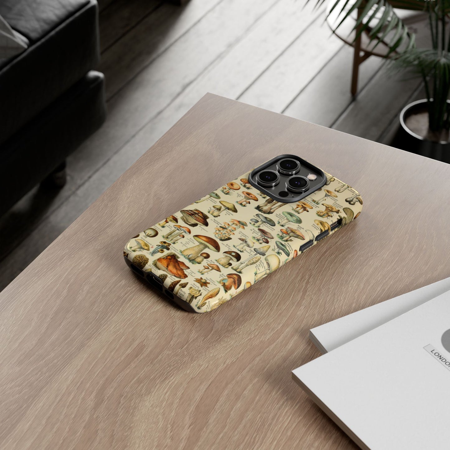 Mushrooms Vintage Field Guide iPhone Case