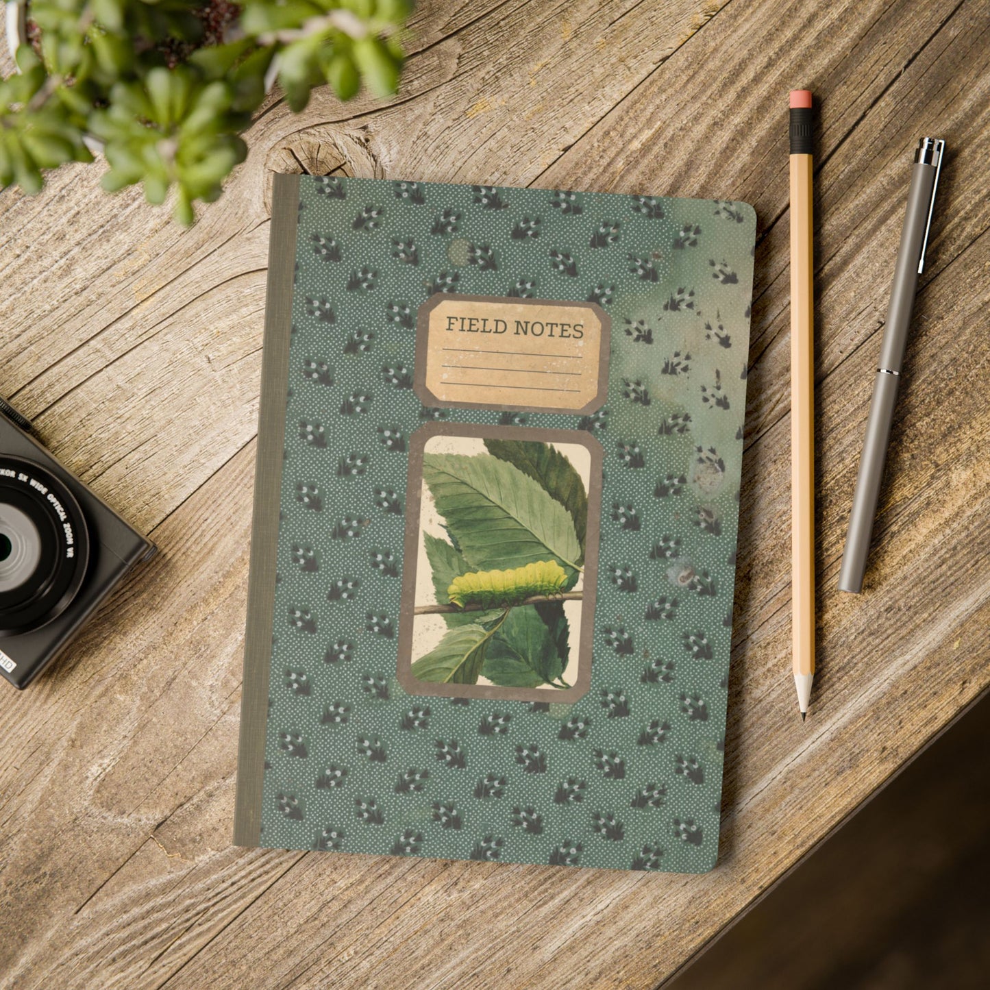 Caterpillar Vintage Field Notes | Softcover Journal with Inside Illustrations