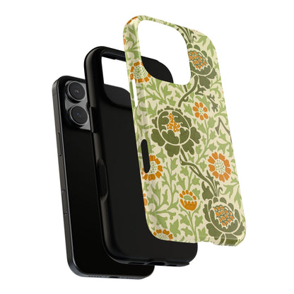 Olive & Orange Vintage Botanical iPhone Case