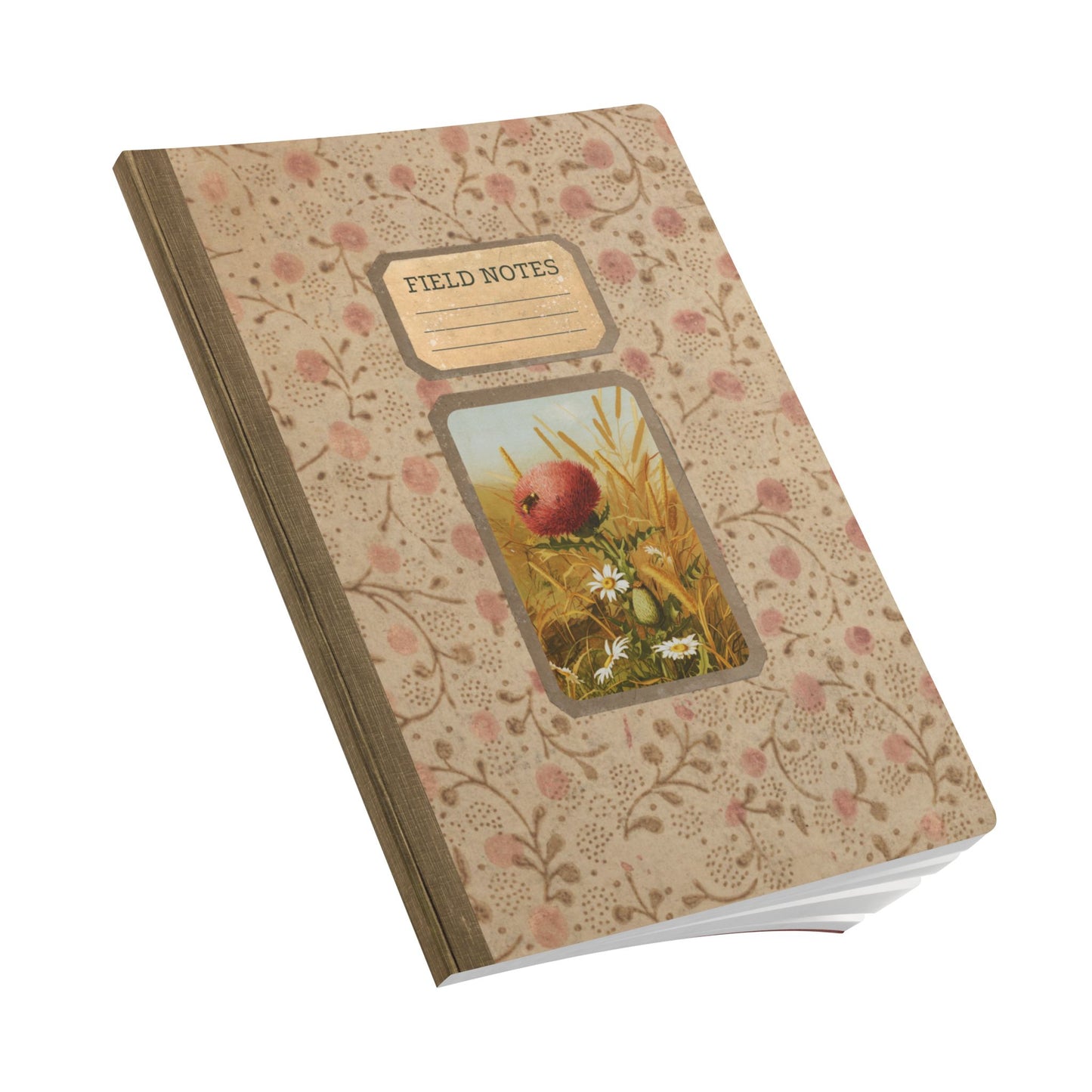 Bee & Thistle Vintage Field Notes | Softcover Journal with Inside Illustrations