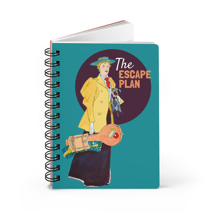 The Escape Plan | Retro Art Spiral Notebook