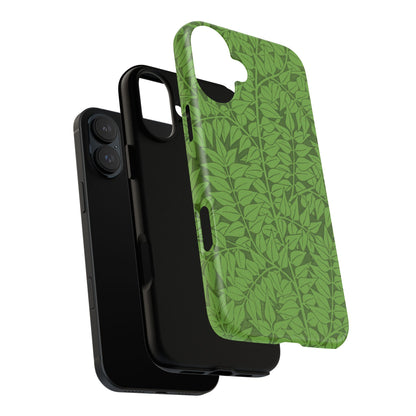 Antique Green Branch Pattern by William Morris iPhone Case