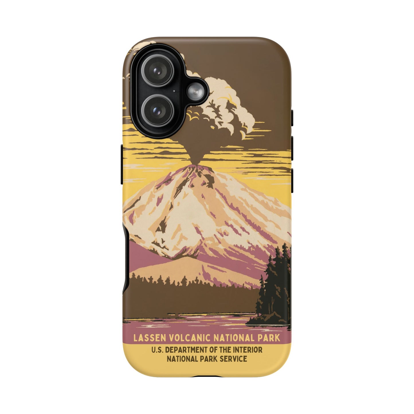 Lassen Volcanic National Park Retro iPhone Case