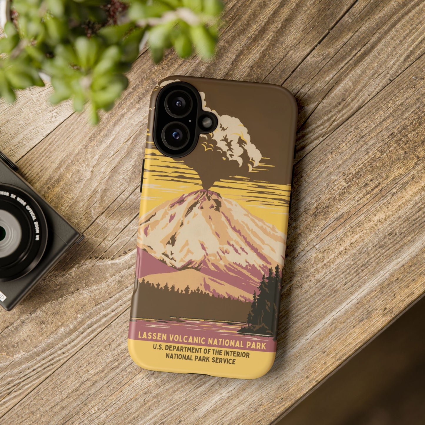 Lassen Volcanic National Park Retro iPhone Case