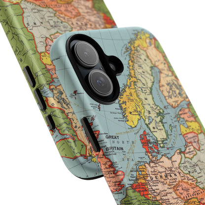 Wanderlust Vintage Map of Europe iPhone Case