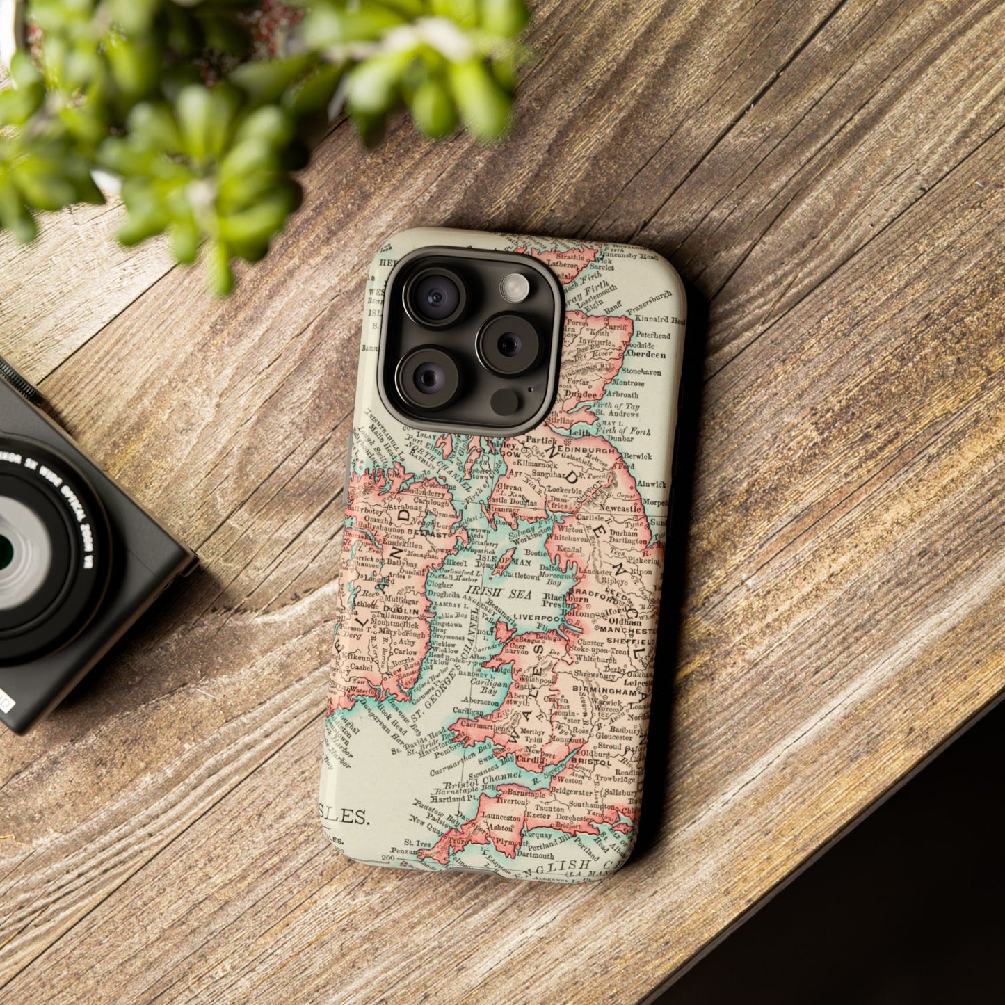 British Isles Vintage Map iPhone Case