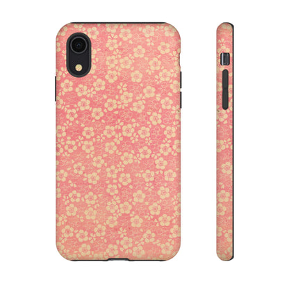 Pink Pattern Scattered Flowers iPhone Case
