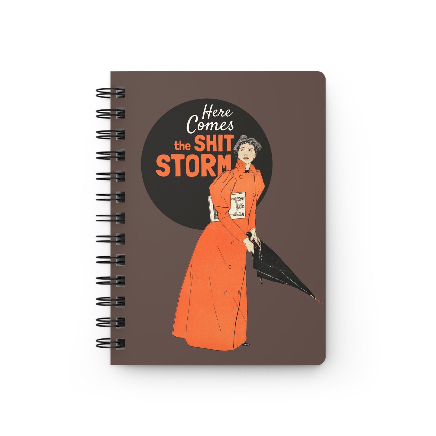 Here Comes the Shit Storm | Retro Art Spiral Notebook