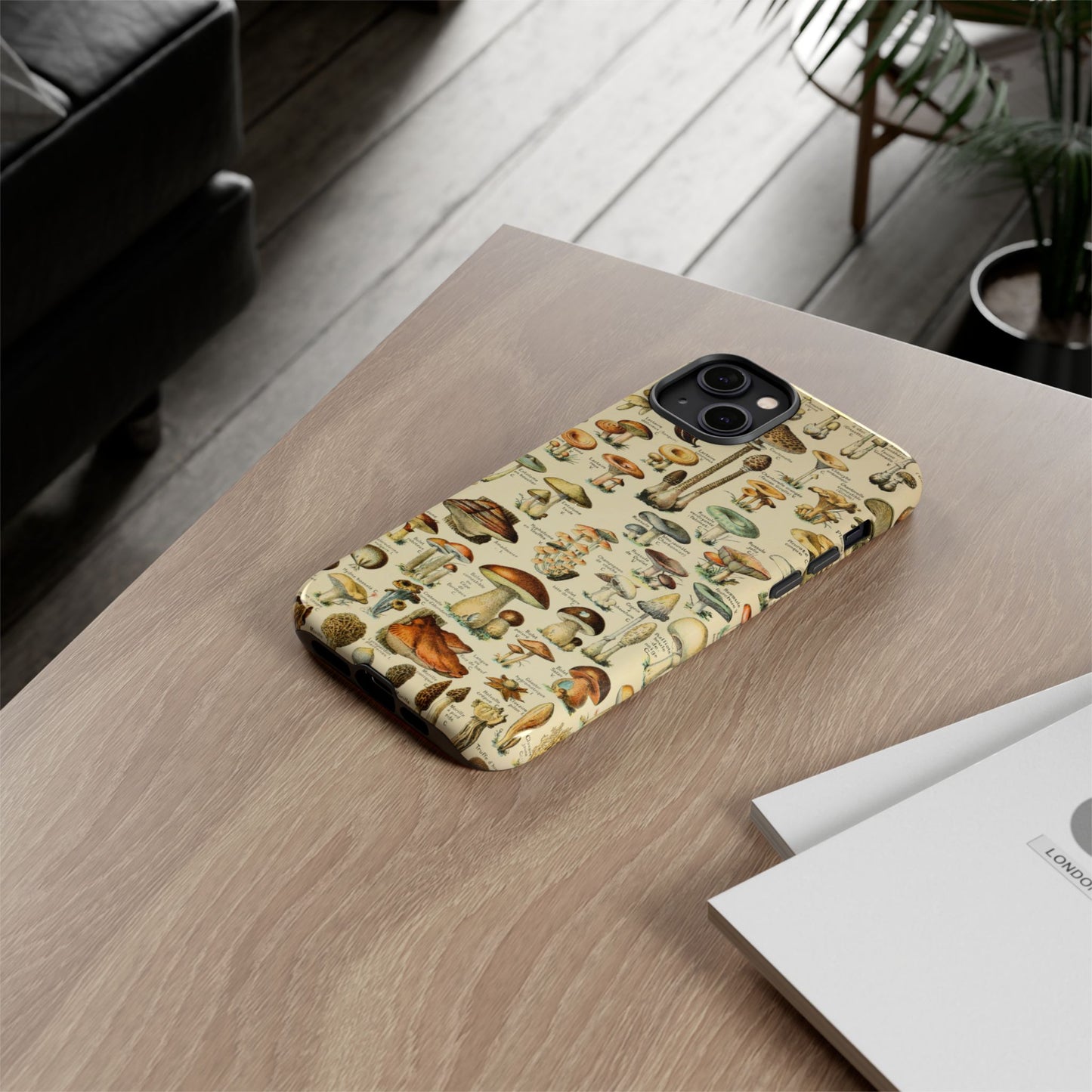 Mushrooms Vintage Field Guide iPhone Case