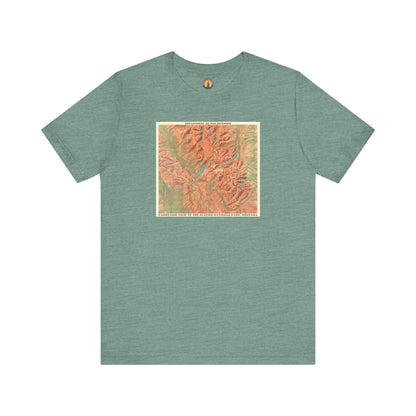 Glacier National Park Vintage Map Tee