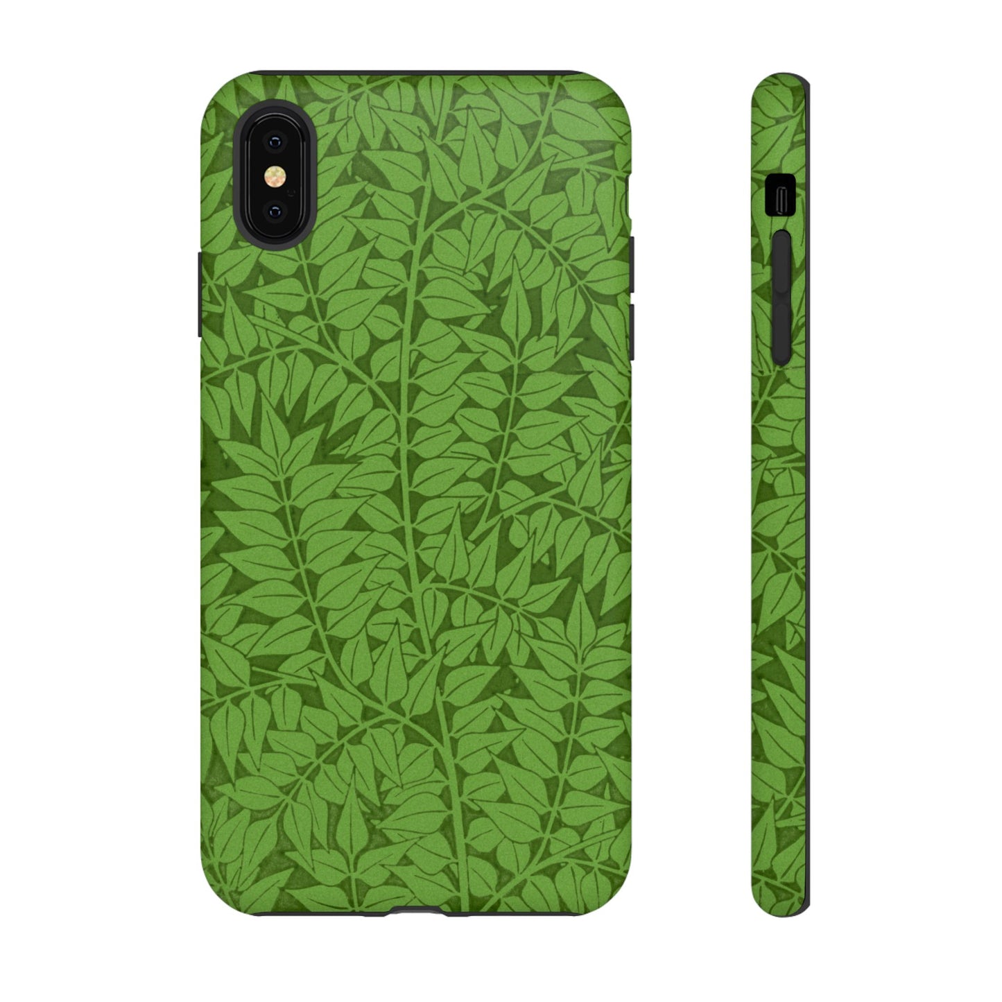 Antique Green Branch Pattern by William Morris iPhone Case
