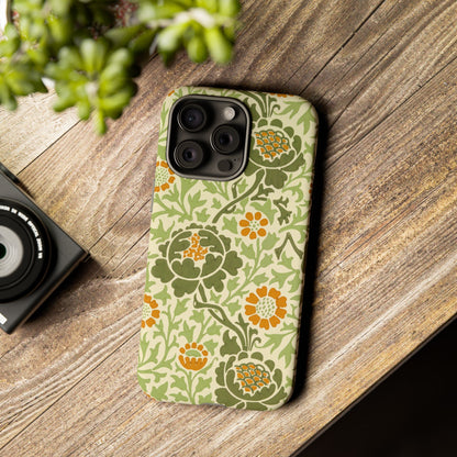 Olive & Orange Vintage Botanical iPhone Case