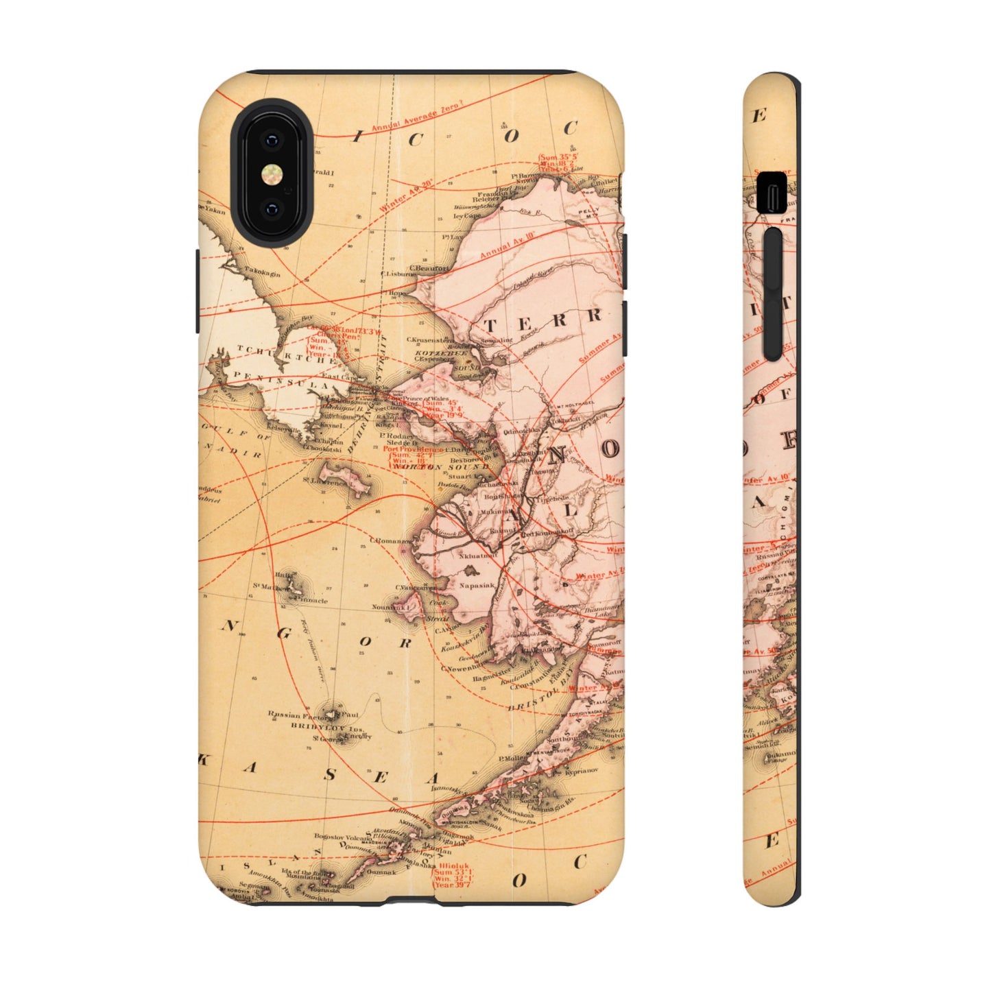Alaska Territory Antique Map iPhone Case