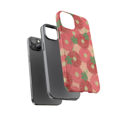 Pink Chrysanthemums Vintage iPhone Case