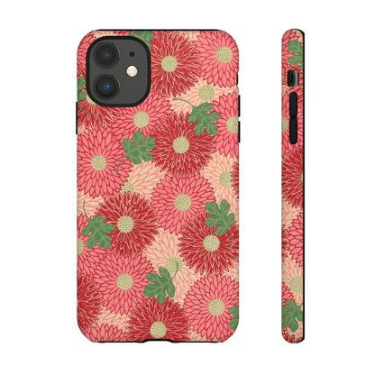 Pink Chrysanthemums Vintage iPhone Case