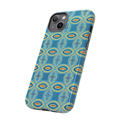 Turquoise Retro Geometric iPhone Case