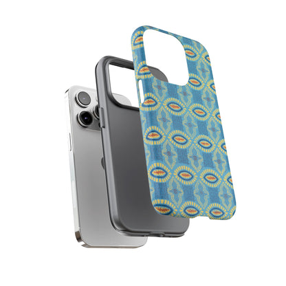 Turquoise Retro Geometric iPhone Case
