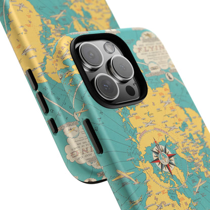 Map of Flying Retro iPhone Case