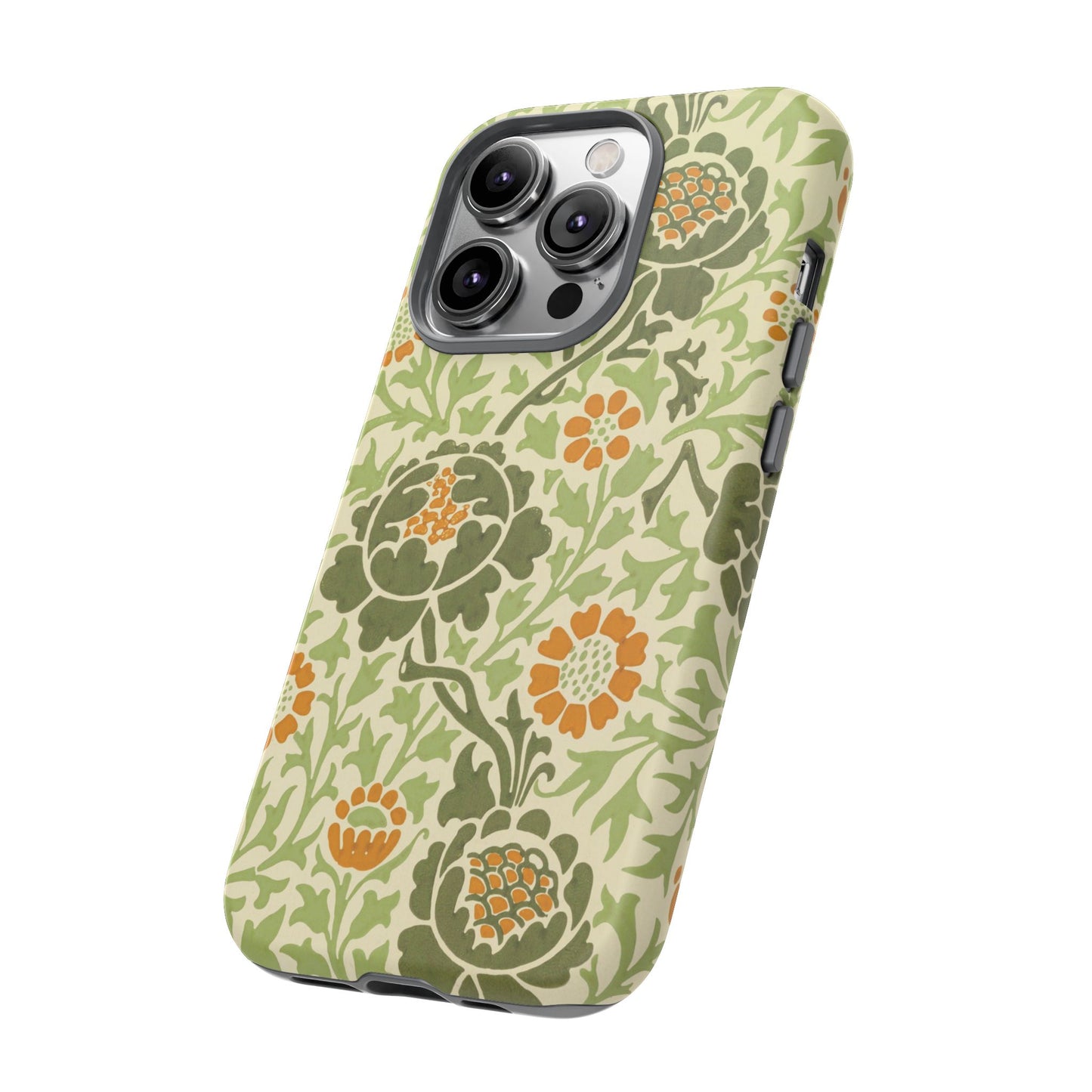 Olive & Orange Vintage Botanical iPhone Case