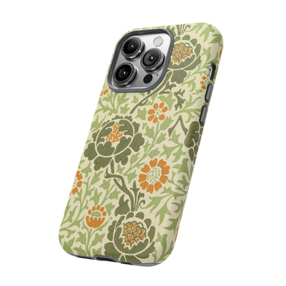 Olive & Orange Vintage Botanical iPhone Case