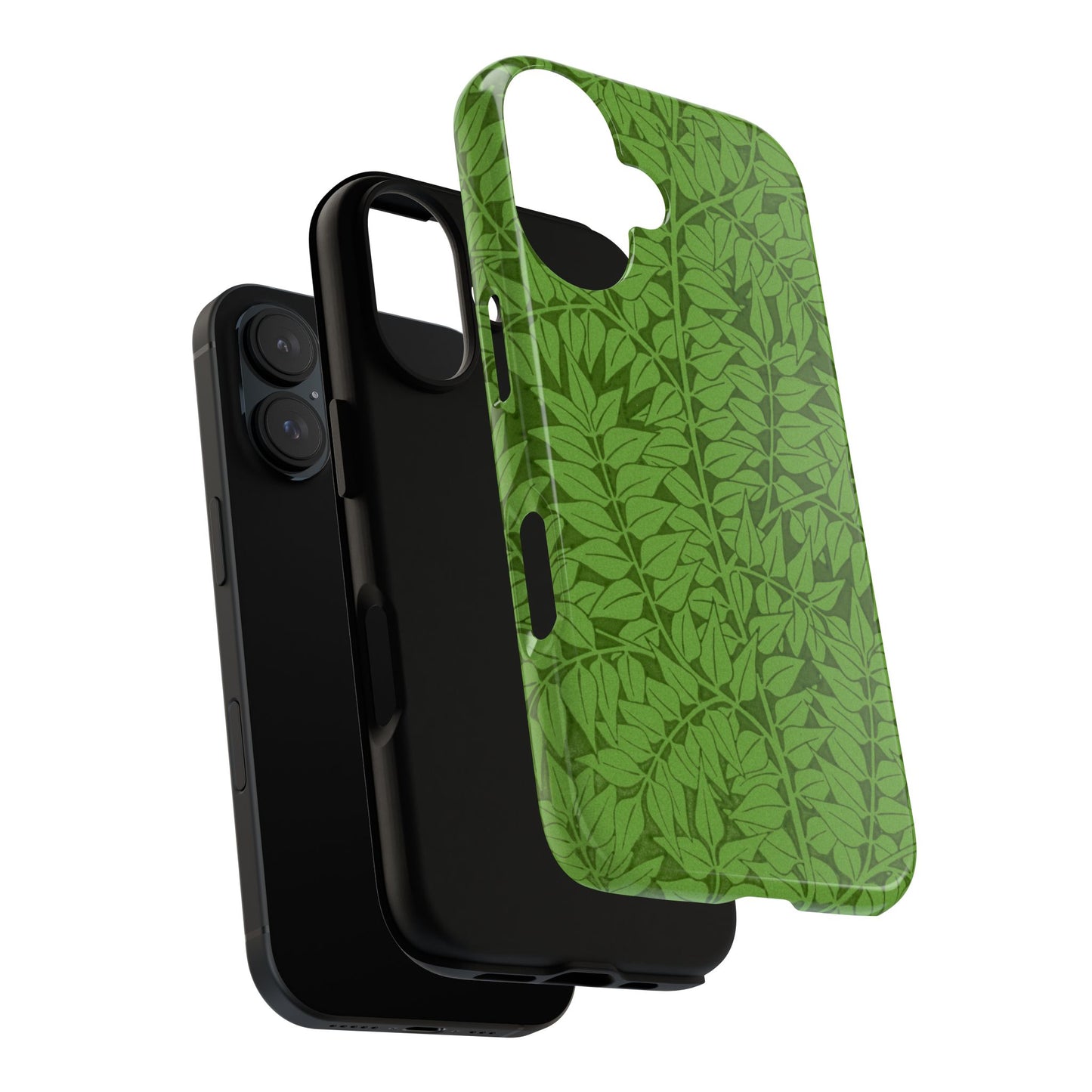 Antique Green Branch Pattern by William Morris iPhone Case