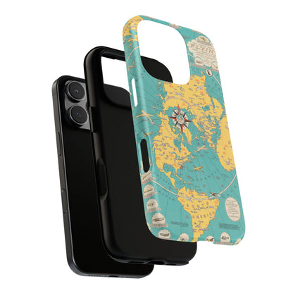 Map of Flying Retro iPhone Case
