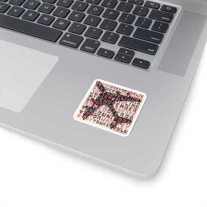 Retro Pink Aviation Alphabet Stickers (4 sizes)