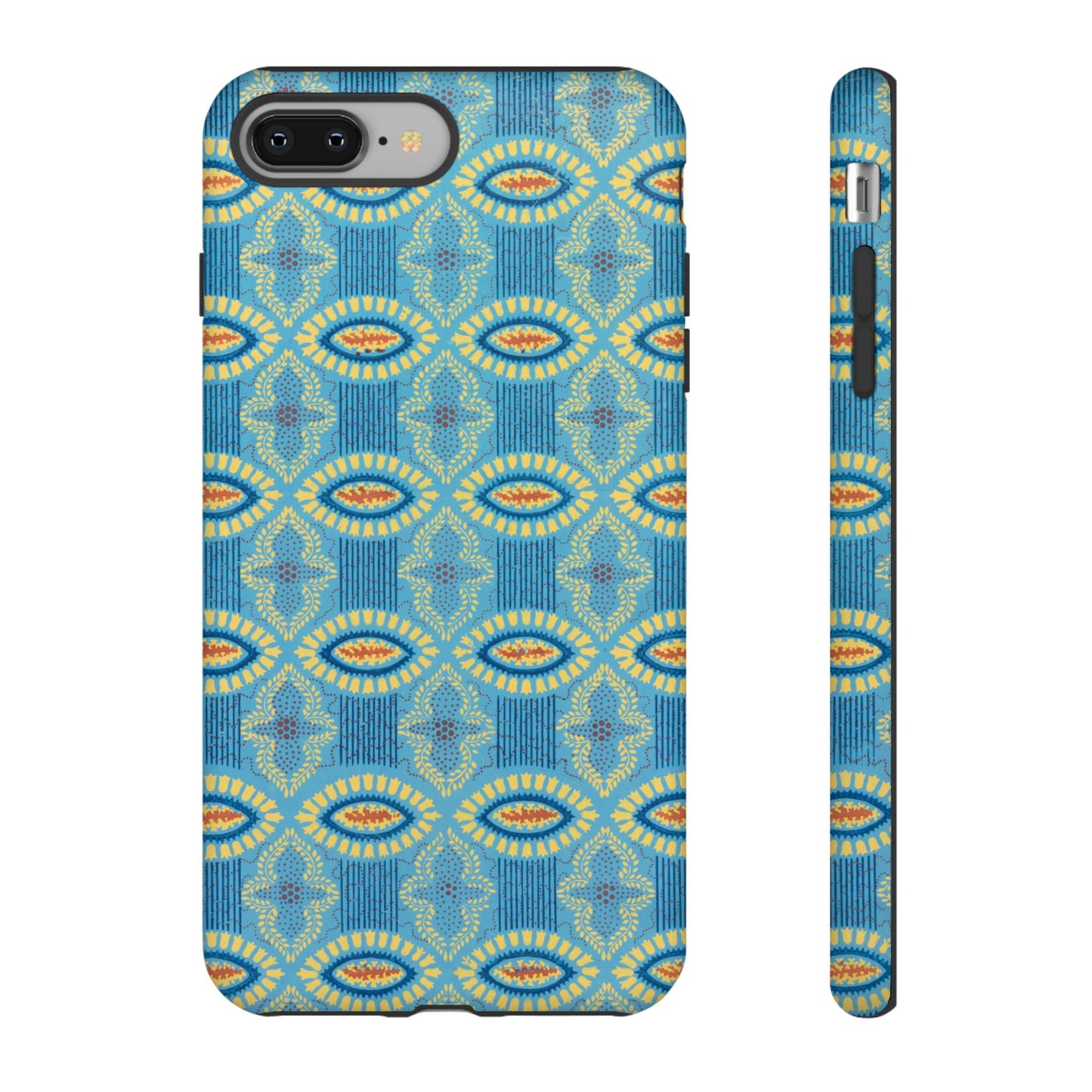 Turquoise Retro Geometric iPhone Case