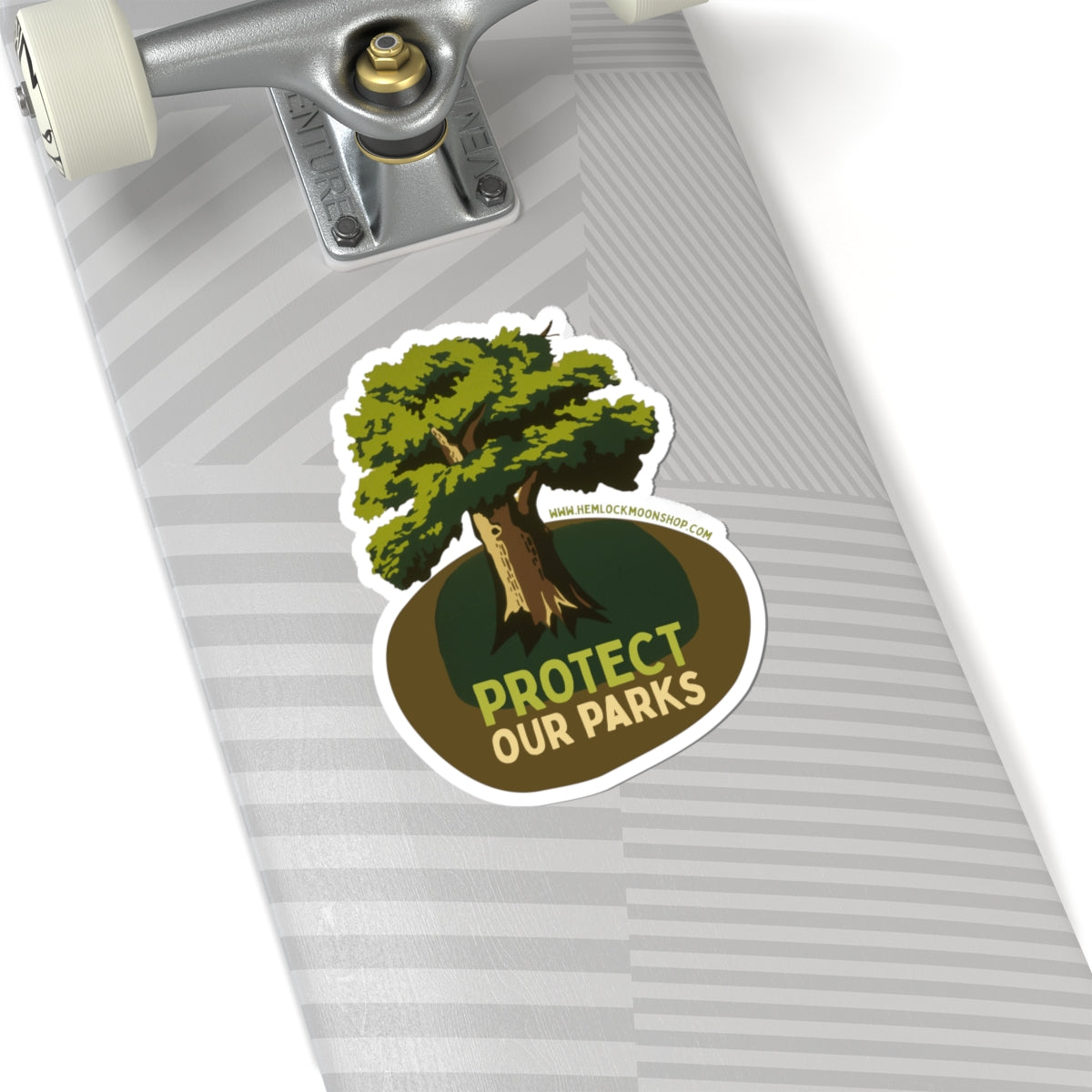 Green Tree Protect Our Parks Sticker (4 sizes)