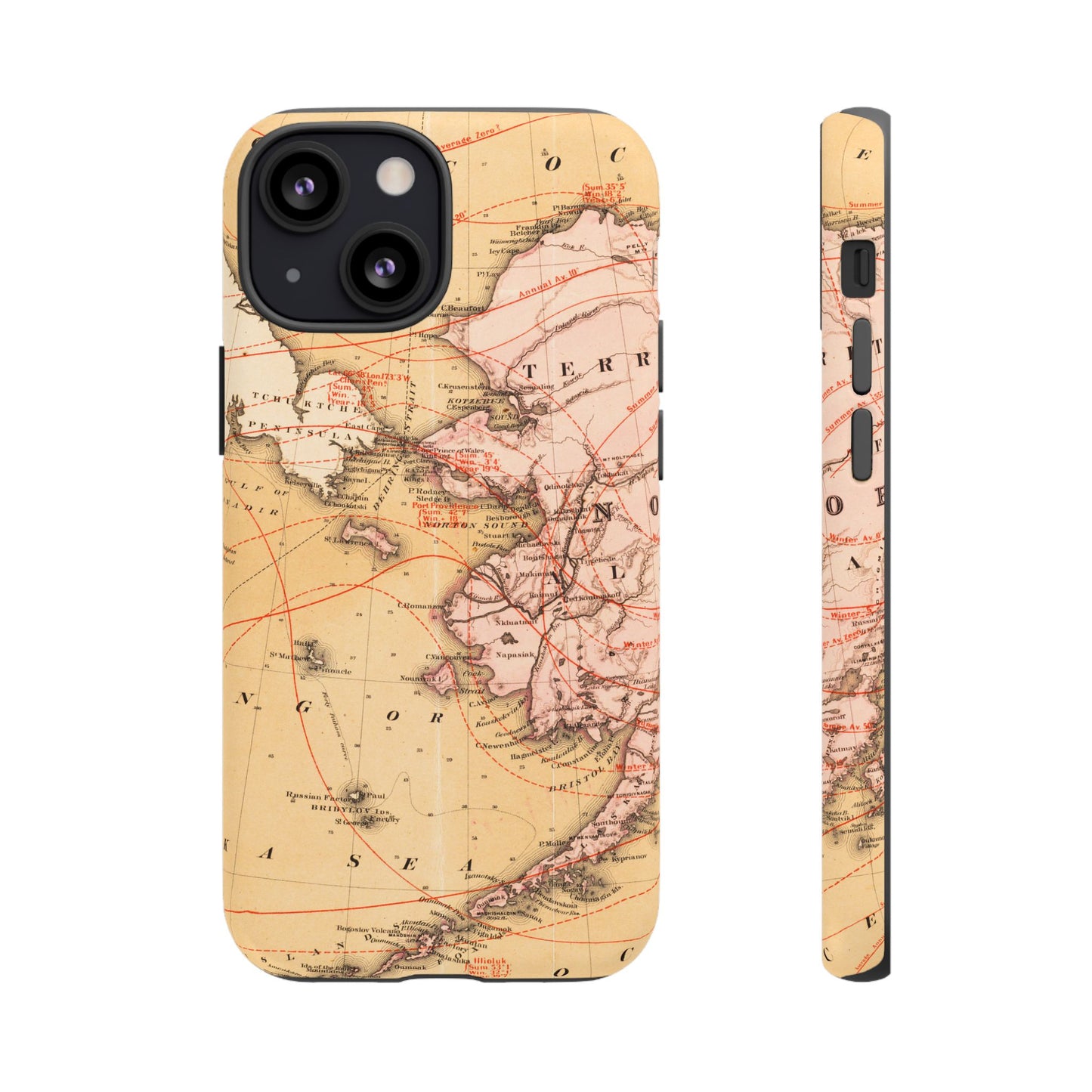 Alaska Territory Antique Map iPhone Case