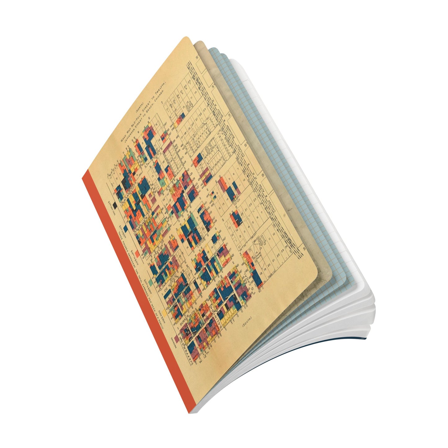 Chicago Vintage Wage Map | Softcover Notebook with Inside Maps